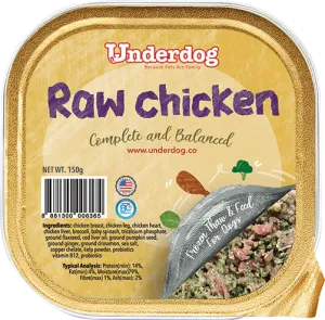 Underdog Raw Chicken Complete & Balanced Frozen Dog Food (150g)