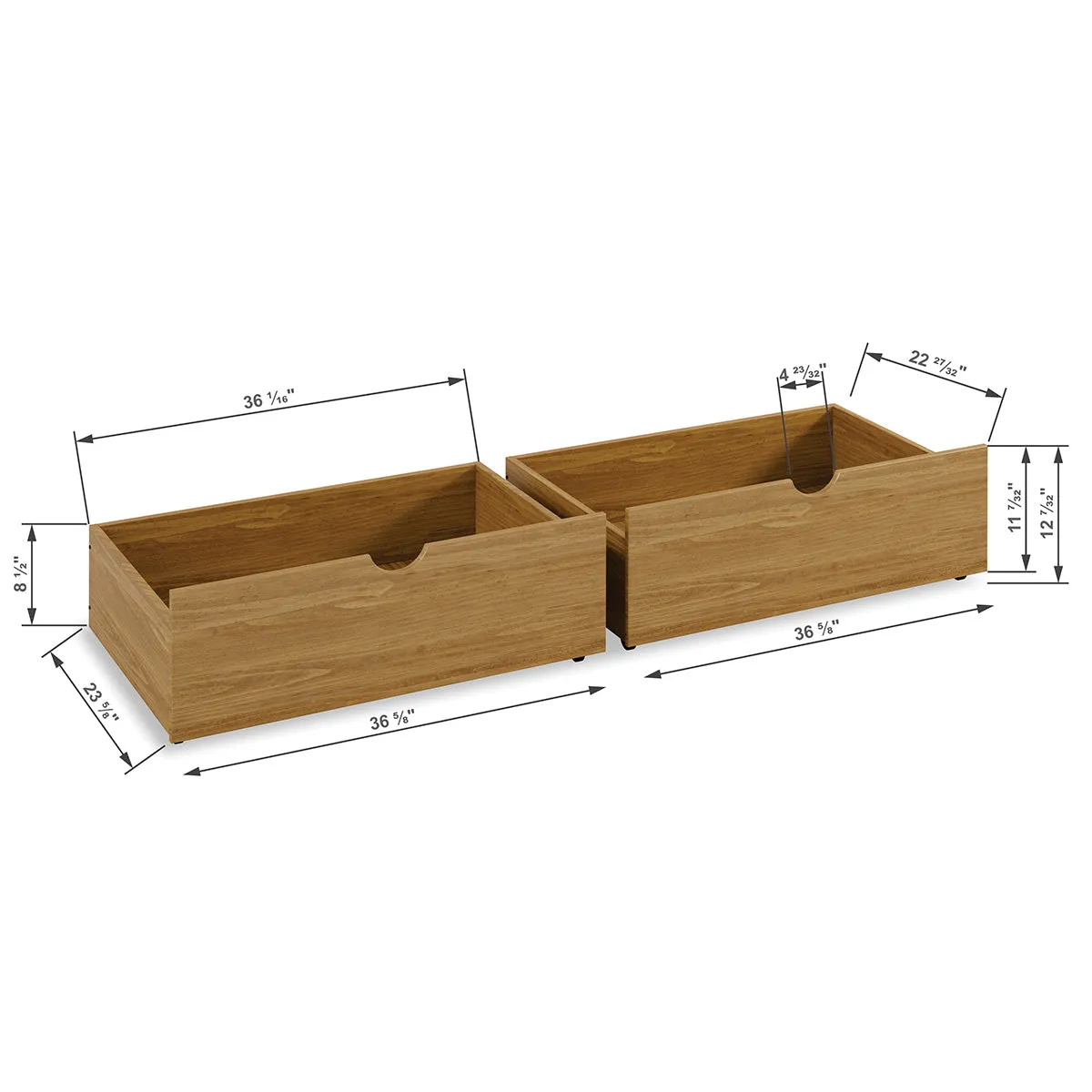 Urban Oak Storage Drawers - Natural Oak