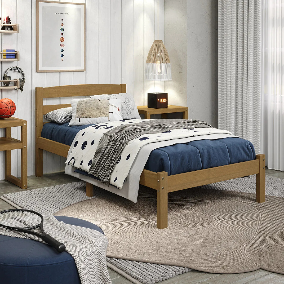 Urban Oak Twin Bed - Natural Oak