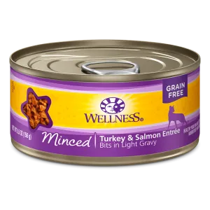 Wellness Cat Grain Free Minced Turkey & Salmon Entree 5.5oz