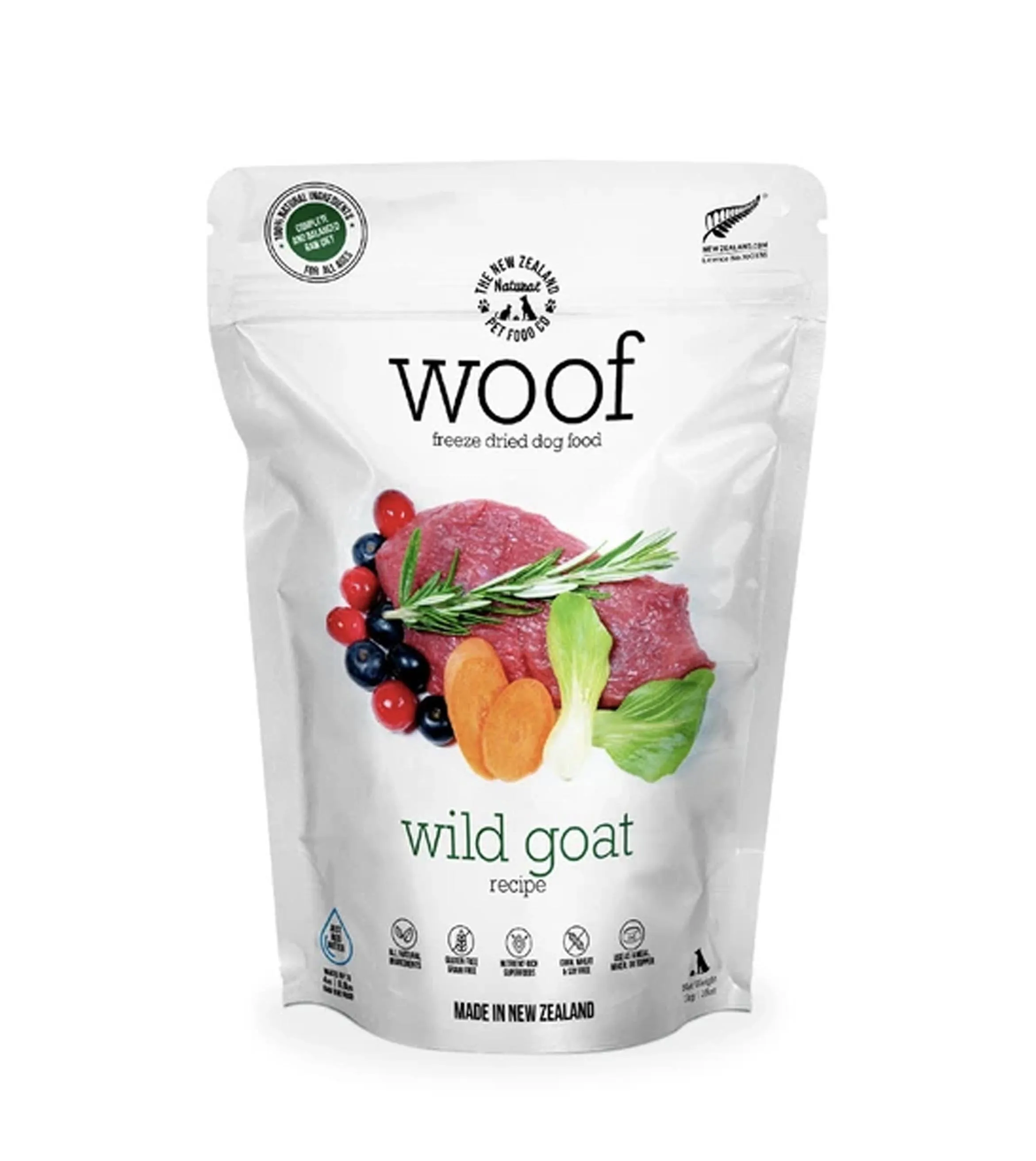 Woof Freeze Dried Raw Wild Goat Dog Food