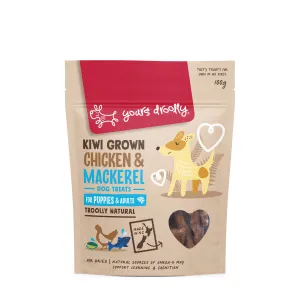 Yours Droolly Kiwi Grown Chicken and Mackerel Puppy Treats 100g*